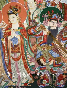 【佛像壁画道观壁画寺庙背景墙壁画雕塑神像背景墙壁画】-